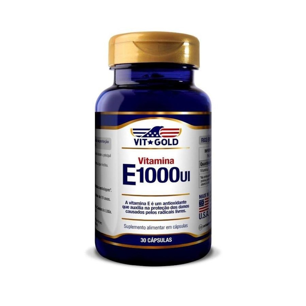 Vitamina E 1000UI Vigold - 30 Cápsulas - Foto 1