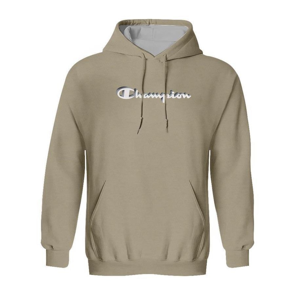 Blusão de Moletom com Capuz Champion Shadow Script Ink - Masculino