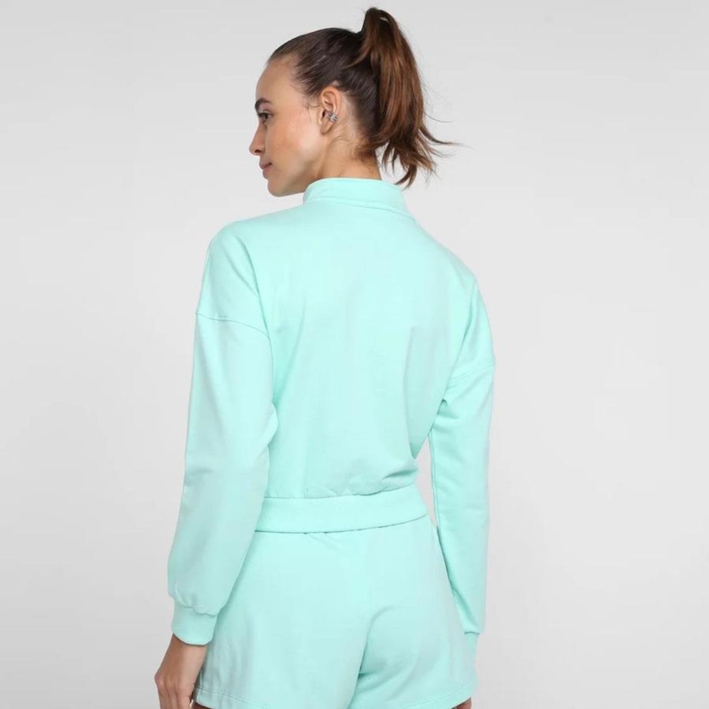 Imagem 2 do produto Blusão de Moletom Cropped Fila Basic Classic - Feminino