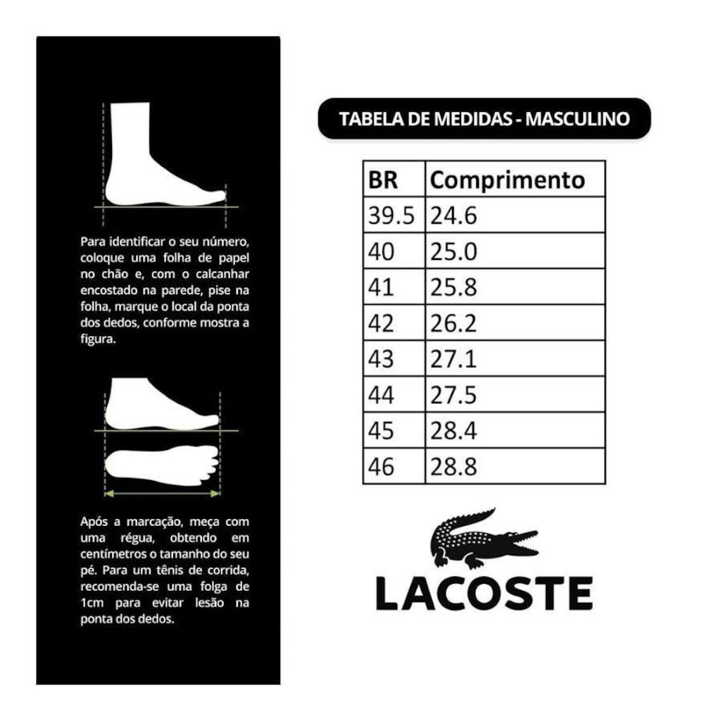 Kit Tênis Lacoste Europa + 3 Pares De Meias Selene Esportivas - Masculino - Foto 1