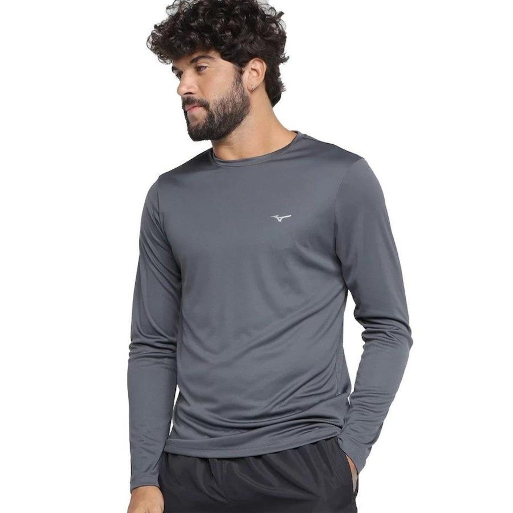 Camiseta Manga Longa Mizuno Energy - Masculina