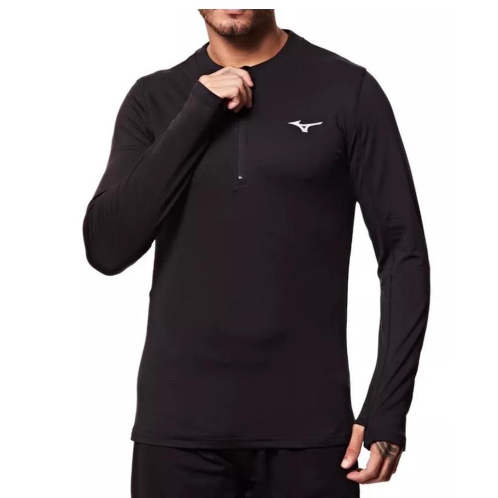 Camiseta Térmica Mizuno Black - Masculina