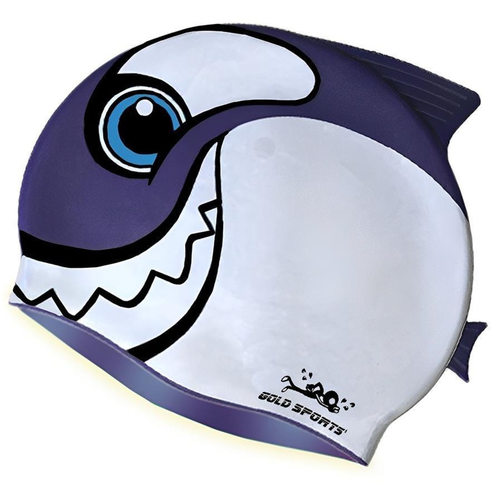 Touca de Natação Gold Sports Kids Happy Shark - Infantil