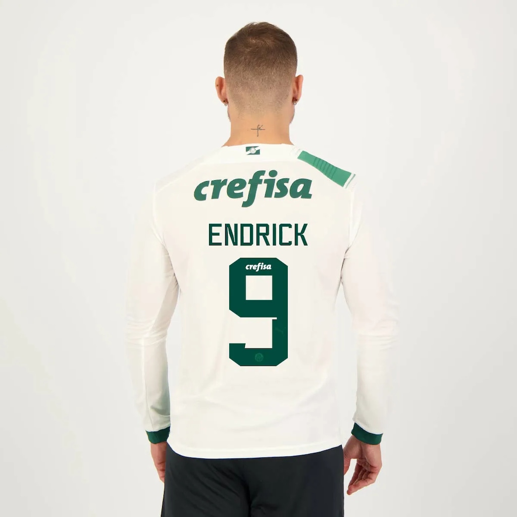 Camisa do Palmeiras Ii 2023 Manga Longa 9 Endrick Puma - Masculina - Foto 1