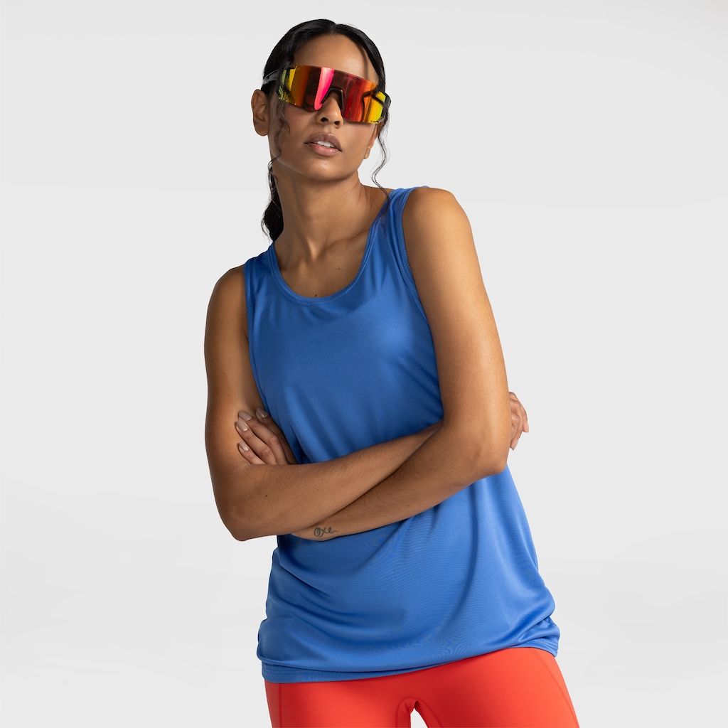 Camiseta Regata Whats Wear Dry Fit Lisa Básica Proteção Solar UV - Feminina