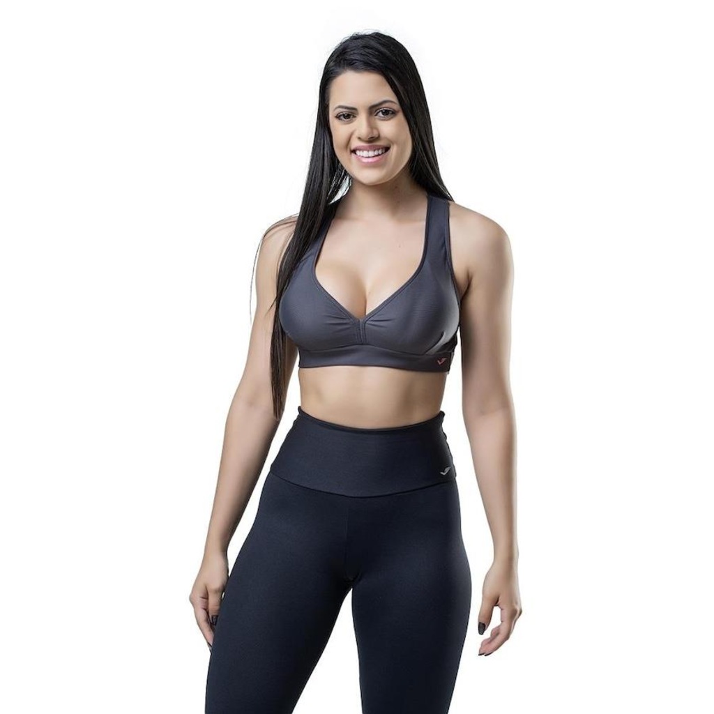 Top Fitness com Bojo Elite Recorte Premium UV50+ - Feminino