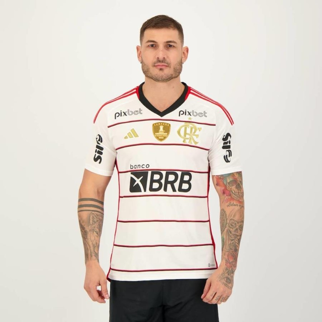 Camisa do Flamengo adidas II 2023 Campeão Libertadores 2022 - Masculina