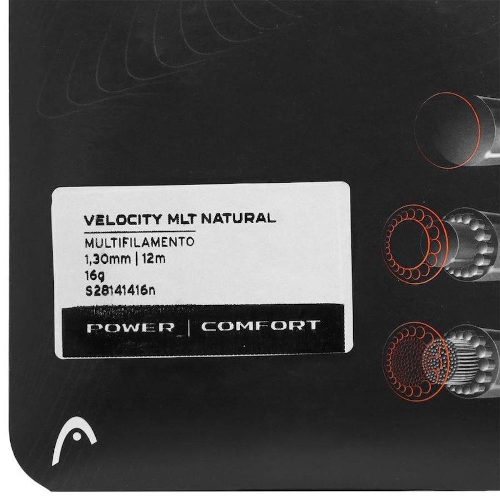 Imagem 2 do produto Corda de Raquete de Tênis Head Velocity 16l 1.30mm - Set individual