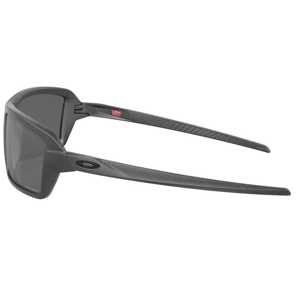 Óculos de Sol Unissex Oakley Cables Steel Prizm Black - Foto 3