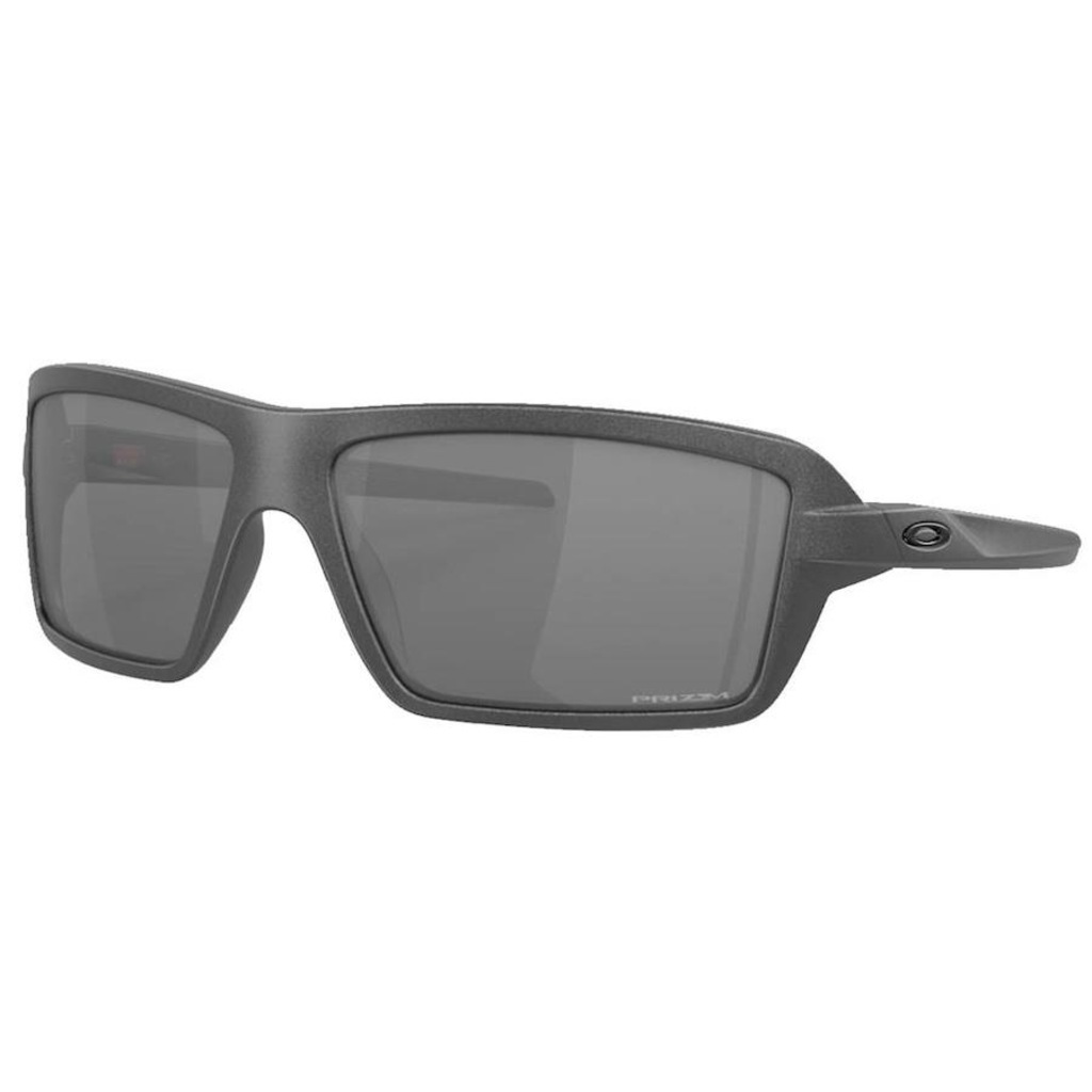 Óculos de Sol Unissex Oakley Cables Steel Prizm Black - Foto 1