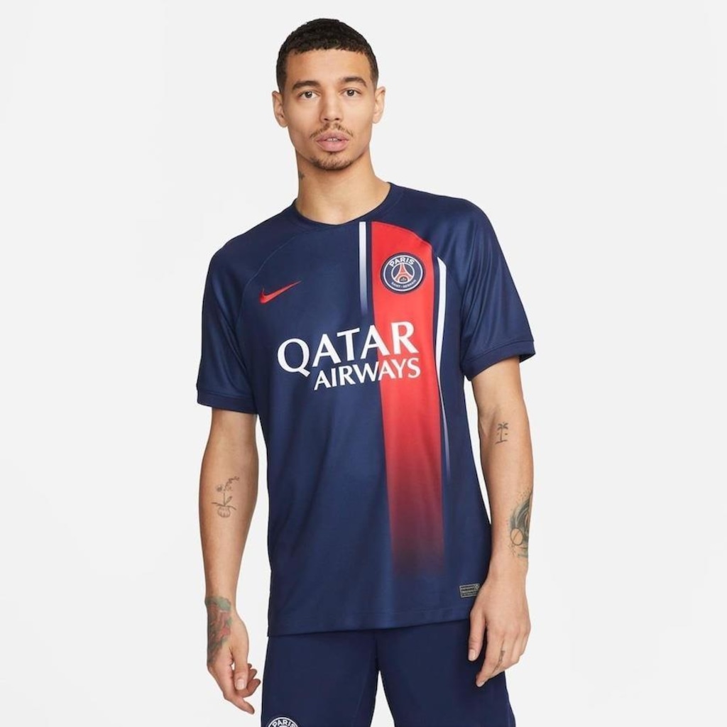 Camisa Paris Saint-Germain I 2023/24 Torcedor Pro Nike - Masculina