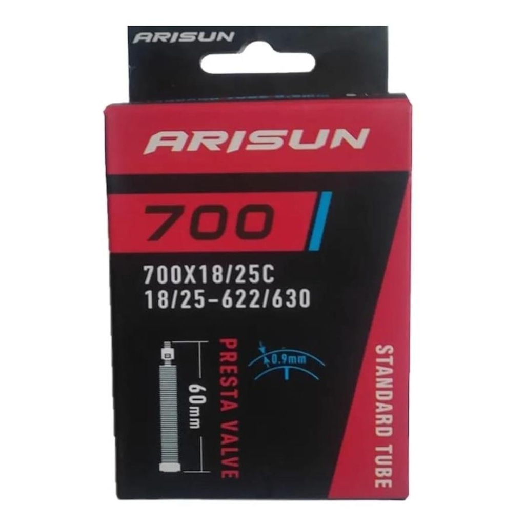 Imagem 4 do produto Kit Câmaras de Ar Arisun 700 X 18/25 Bike Bico Fino 60mm - 4 unidades