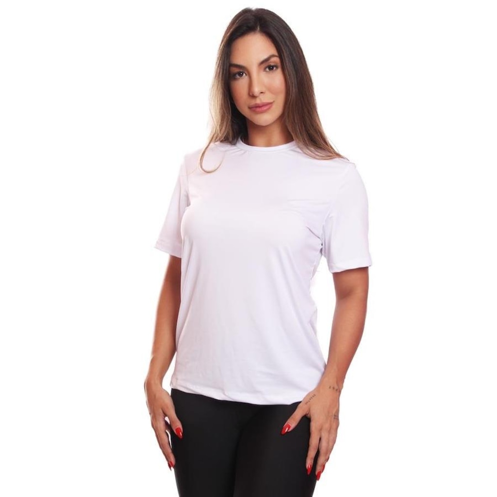 Imagem 4 do produto Kit de Camisas Térmica Adriben Dry Fit com Proteção Solar Academia - 3 Unidades - Feminina