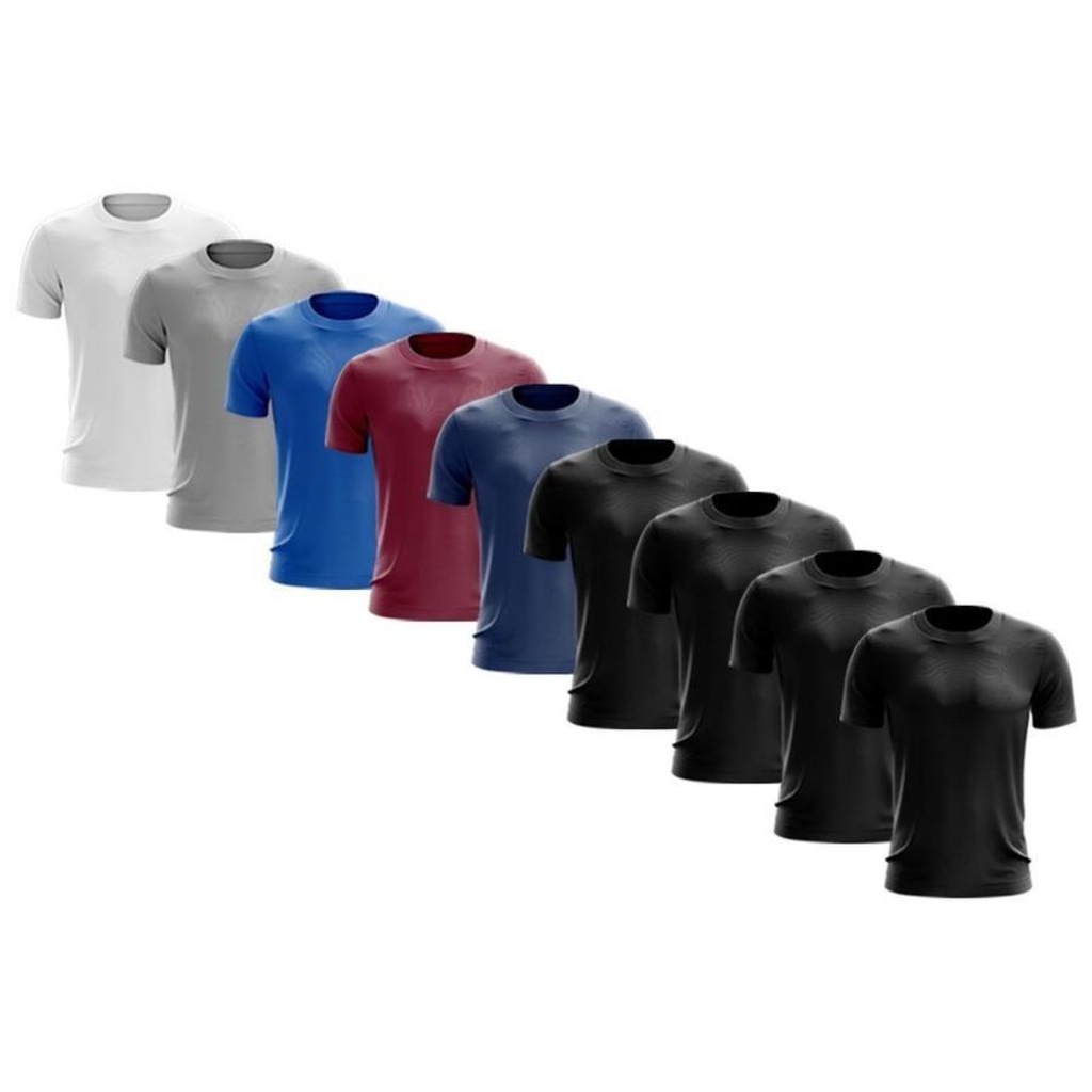 Imagem 2 do produto Kit de Camisas Térmica Adriben Dry Fit com Proteção Solar - 9 Unidades - Masculina
