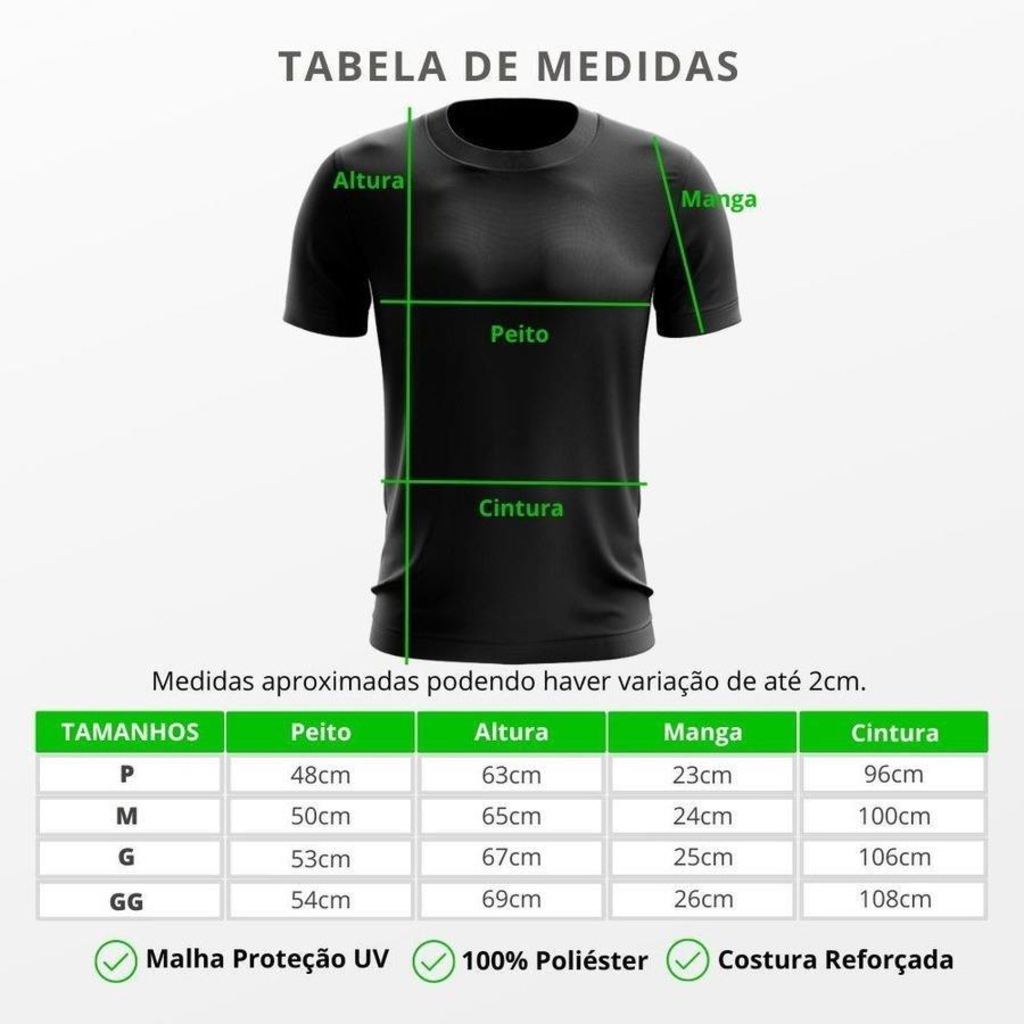 Imagem 4 do produto Kit de Camisas Térmica Adriben Dry Fit com Proteção Solar - 4 Unidades - Masculina