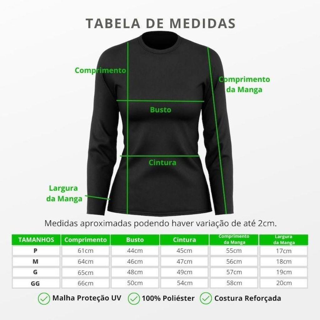 Imagem 3 do produto Kit de Camisas Térmica Adriben Dry Fit Manga Longa com Proteção Solar - 4 Unidades - Feminino