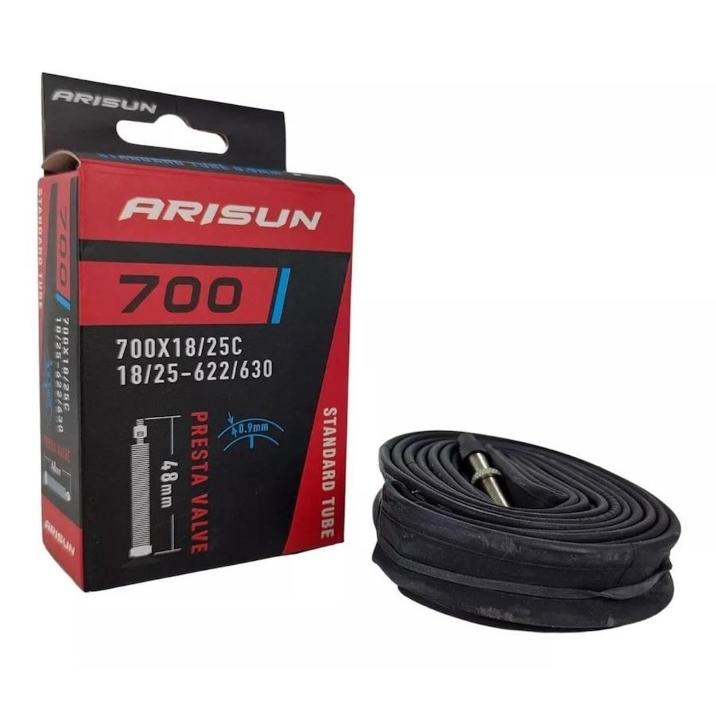 Câmara de ar Arisun 700 x 18/25 speed 48 mm