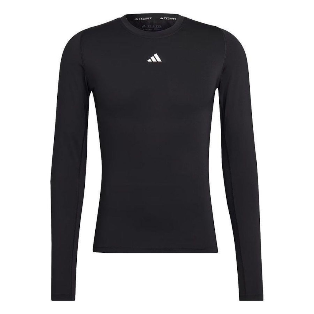 Camiseta adidas Manga Longa Treino Techfit - Masculina - Foto 1