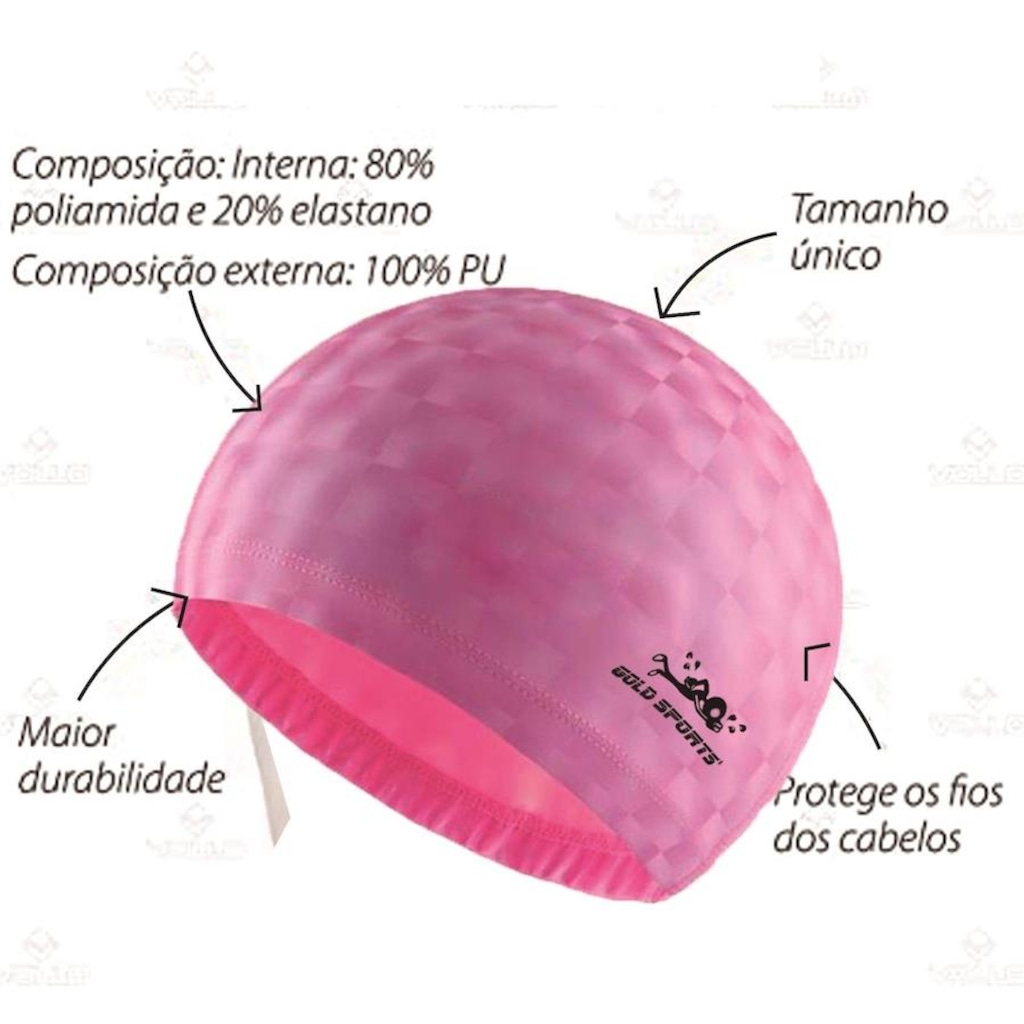 Imagem 2 do produto Kit de Natação Gold Sports: Óculos New Shark + Touca + Protetor de Ouvido - Infantil