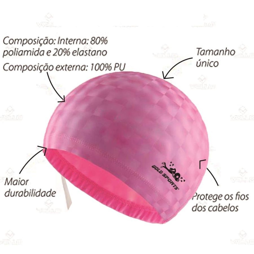 Imagem 2 do produto Kit de Natação Gold Sports: Óculos New Shark + Touca + Protetor de Ouvido - Infantil