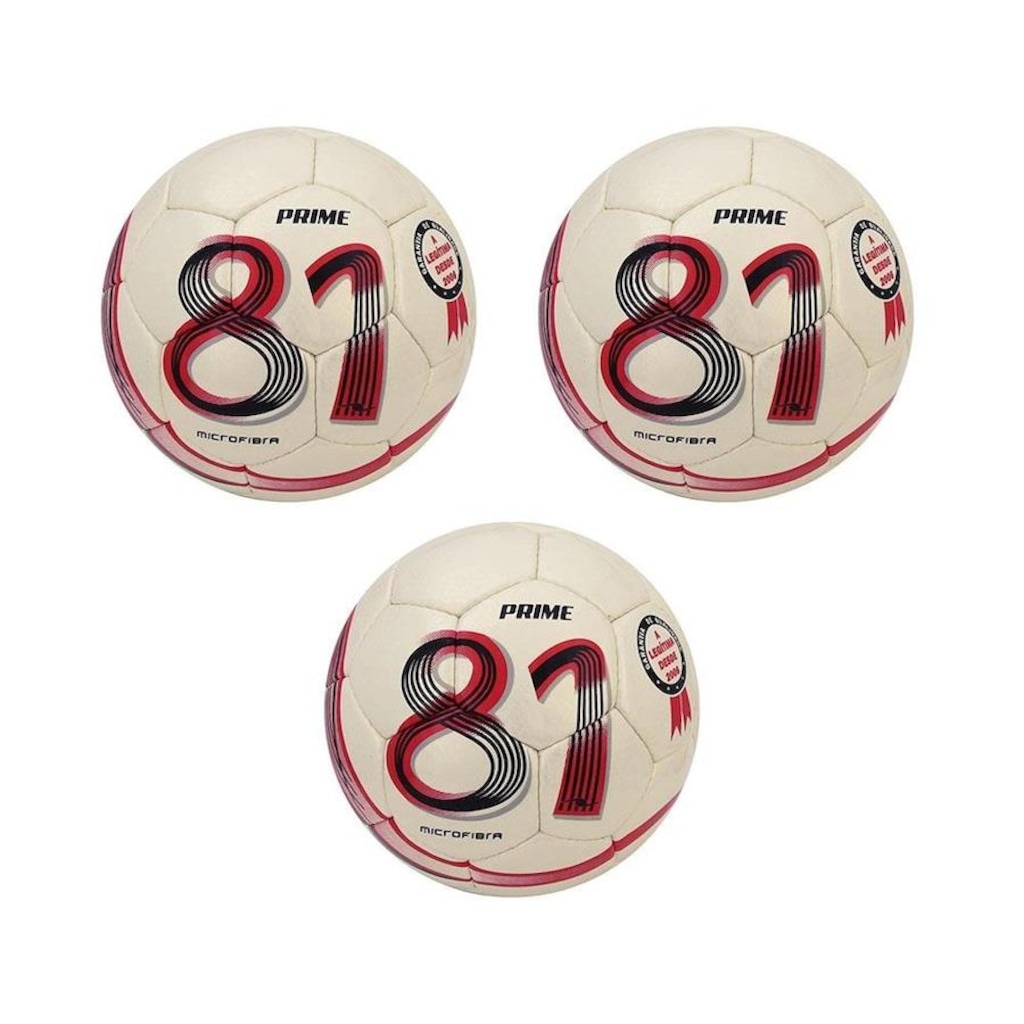 Kit Bola de Futsal Dalponte 81 Prime Costurada a Mão - 3 Unidades - Foto 1