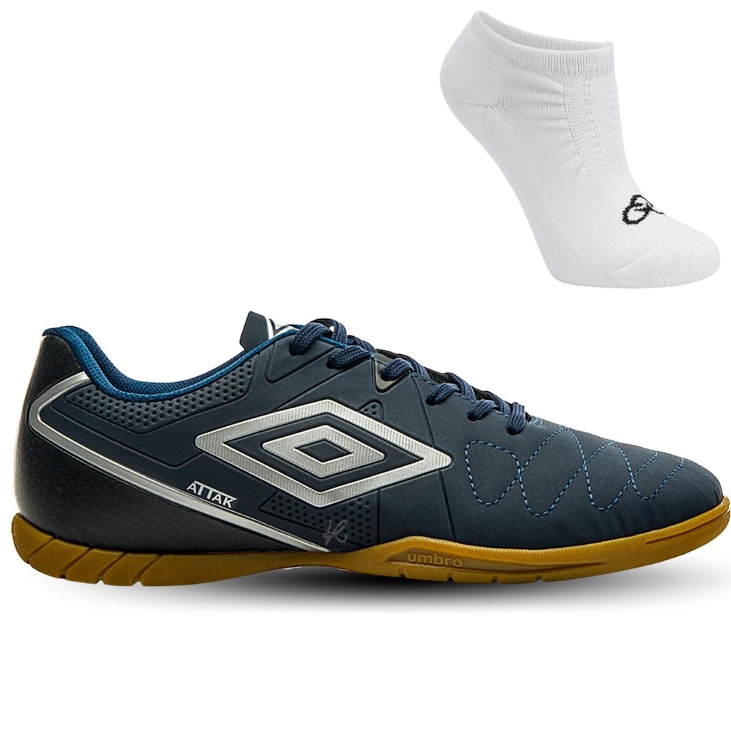 Chuteira Futsal Umbro Attak - Adulto + Meias