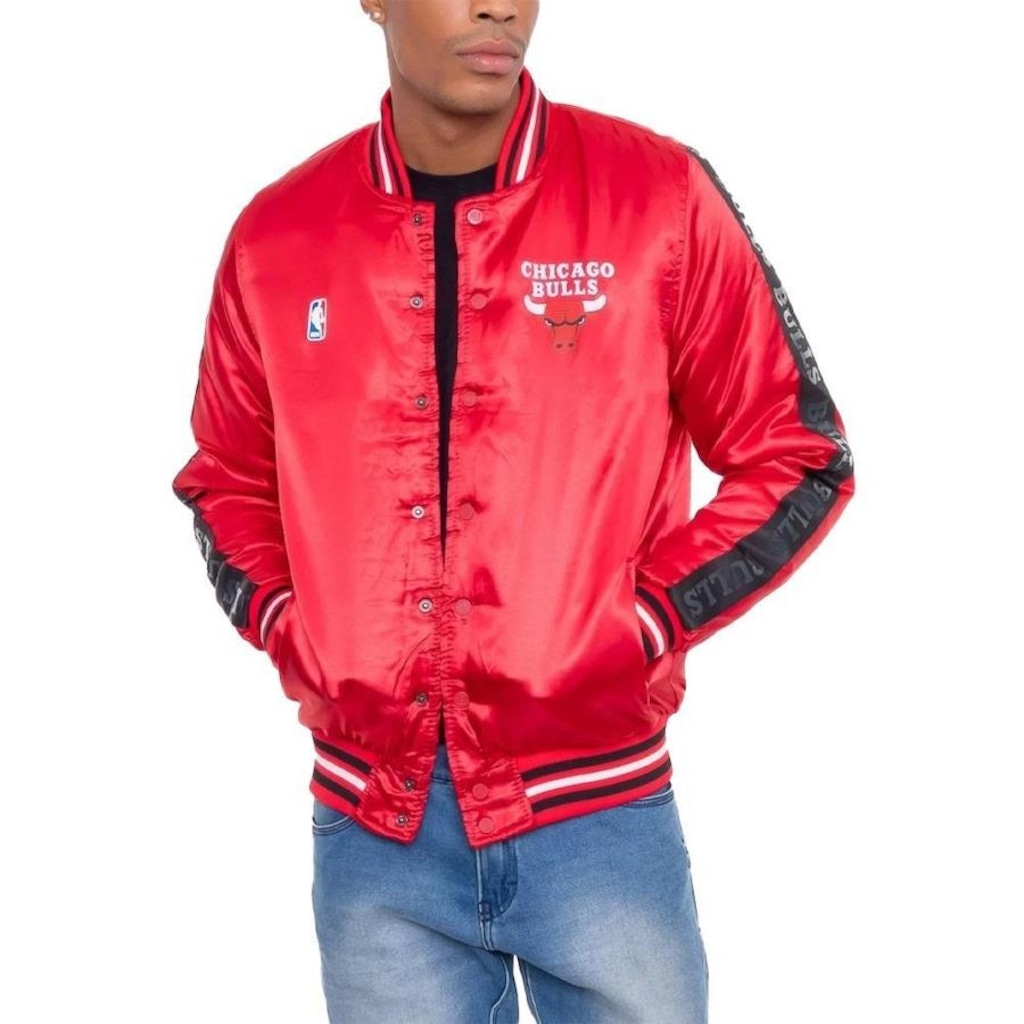 Jaqueta Puffer Chicago Bulls NBA Cetim - Masculina