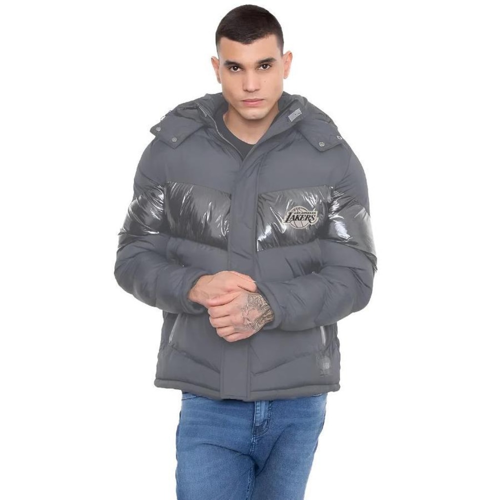 Jaqueta Com Capuz Nba Puffer Los Angeles Lakers - Masculina
