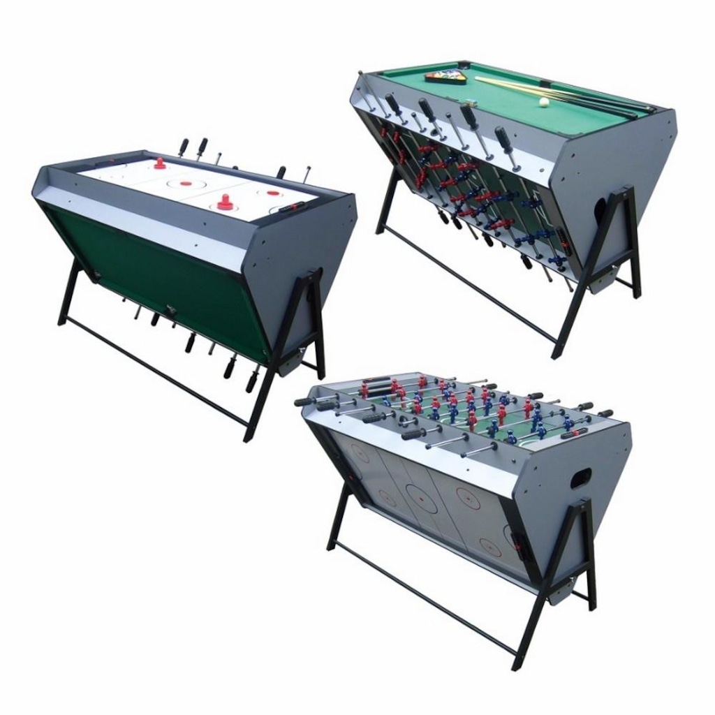 Mesa Multijogos 3 em 1 Pebolim Bilhar e Sinuca Winmax com Acessórios - Foto 1