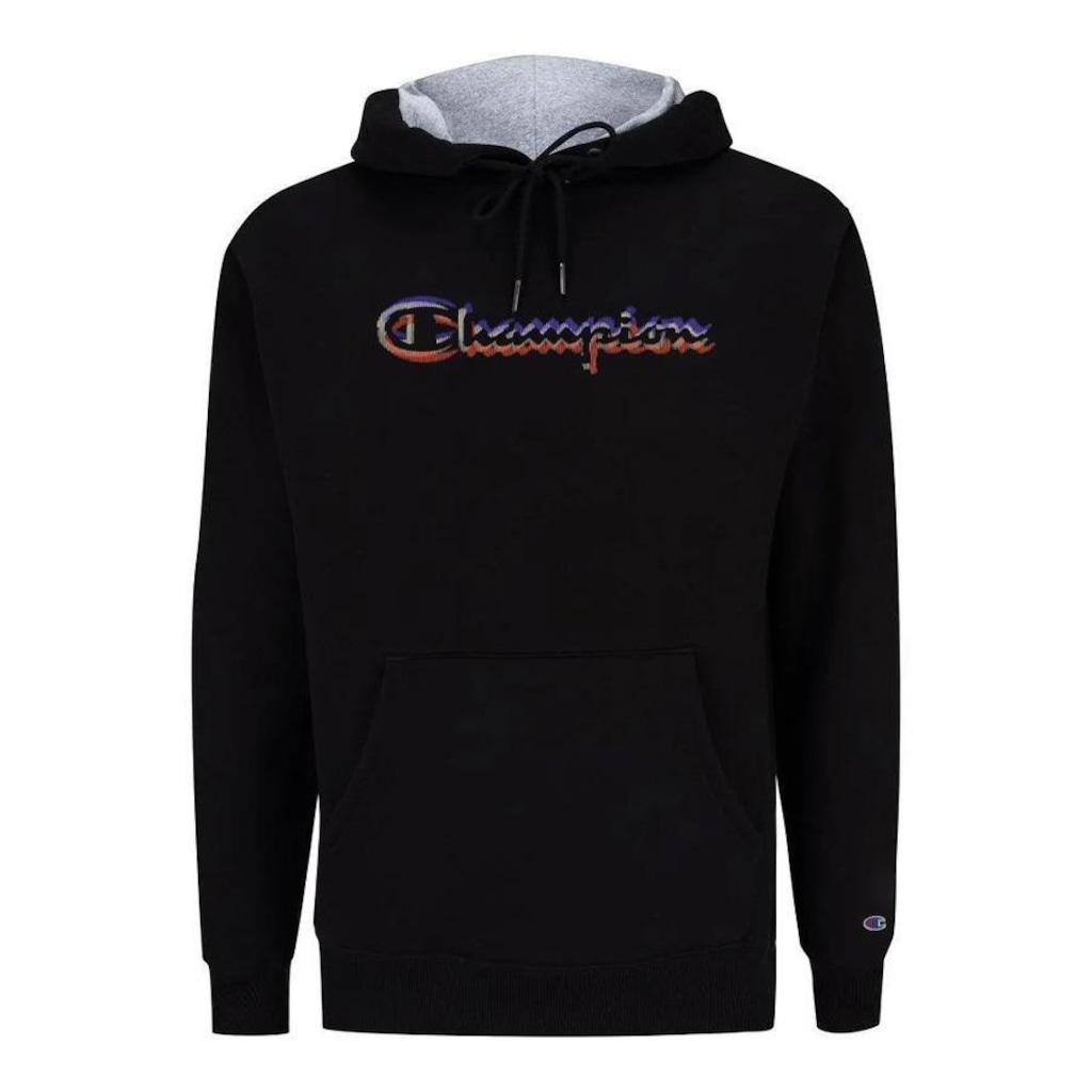 Blusão de Moletom com Capuz Champion Canguru Aberration Script - Masculino