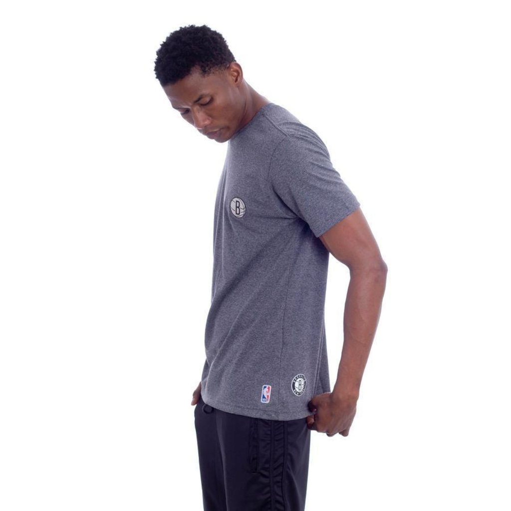 Imagem 2 do produto Camiseta NBA Estampada Brooklyn Nets Casual - Masculina