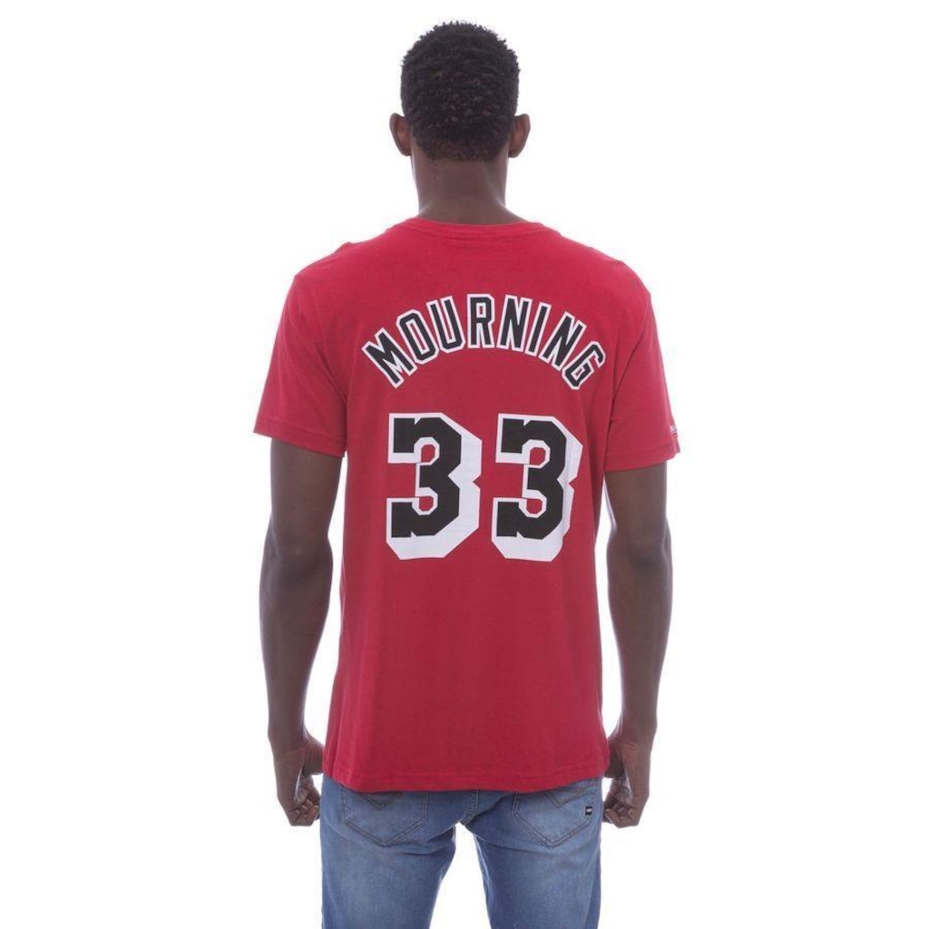 Imagem 3 do produto Camiseta Mitchell & Ness Estampada Name Number Miami Heat Alonzo Mourning - Masculina