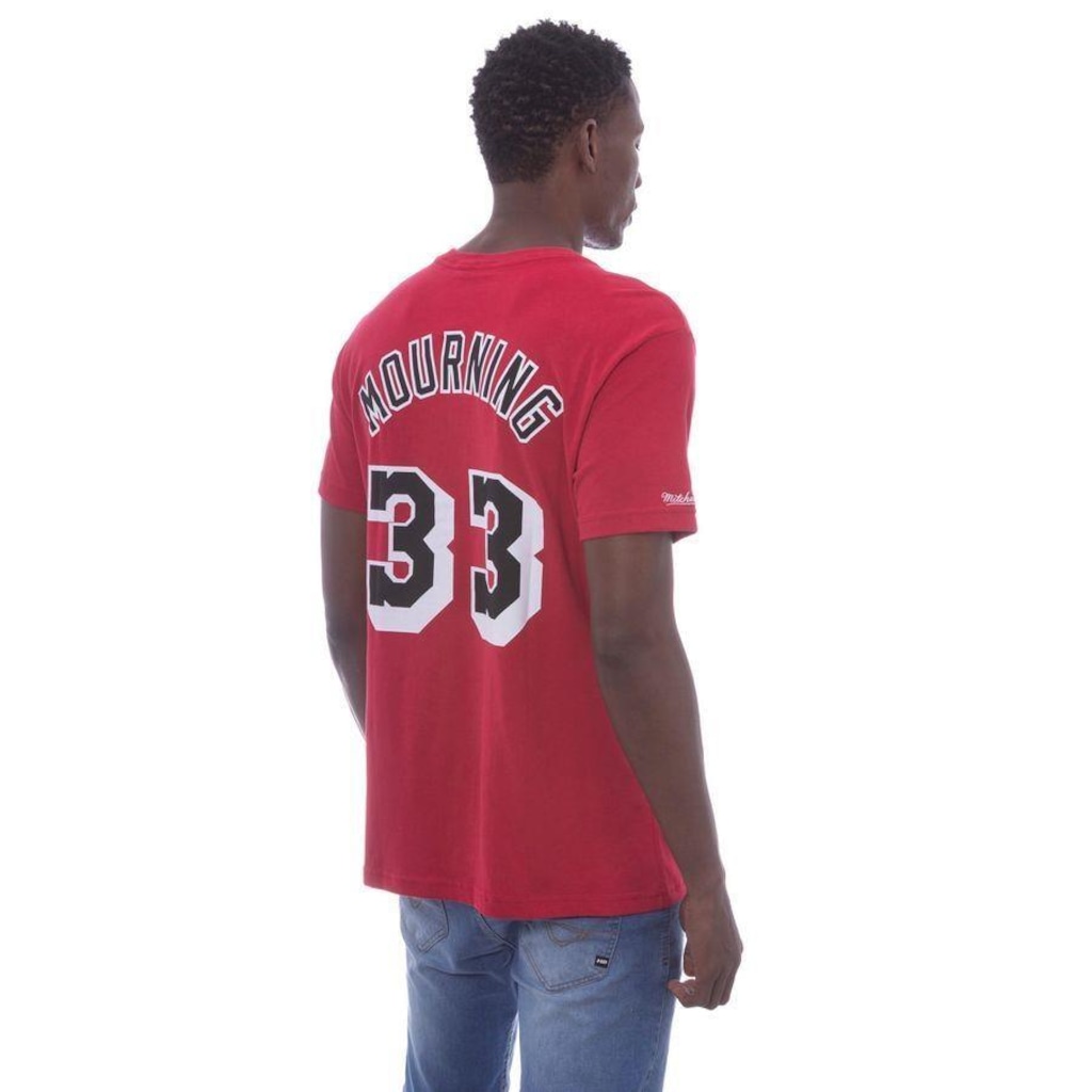 Imagem 4 do produto Camiseta Mitchell & Ness Estampada Name Number Miami Heat Alonzo Mourning - Masculina