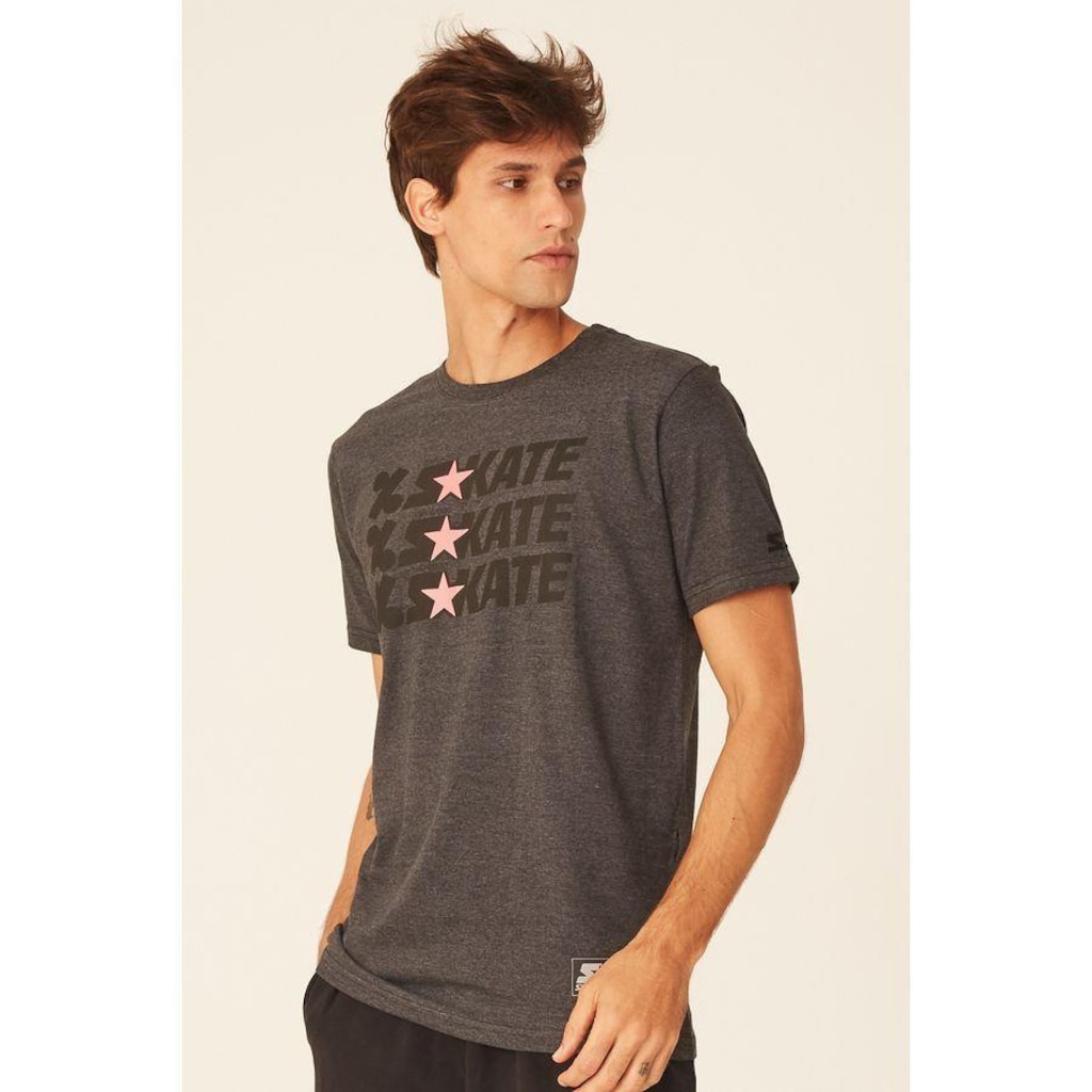 Imagem 5 do produto Camiseta Starter Estampada Collab Cemporcento Skate Cinza Mescla Escuro - Masculino