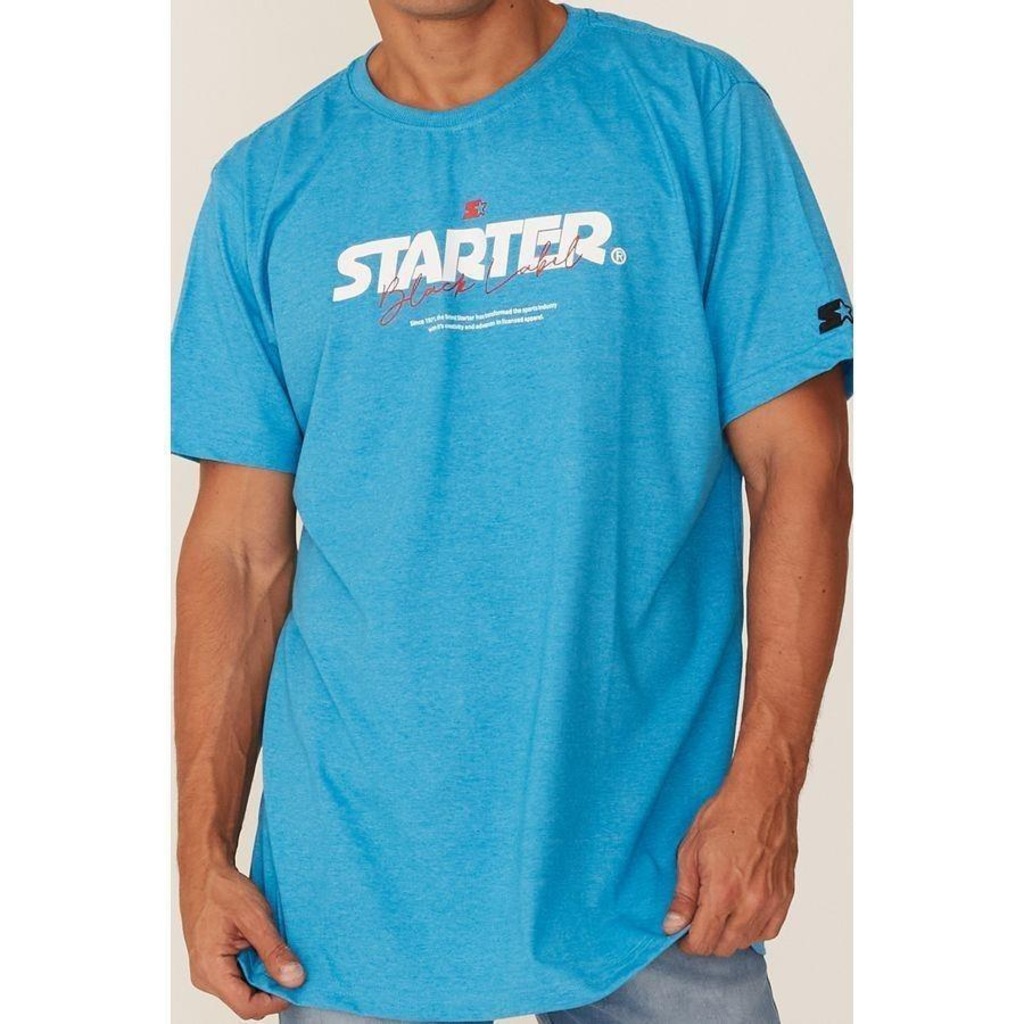 Imagem 2 do produto Camiseta Starter Estampada Azul Mescla - Masculino