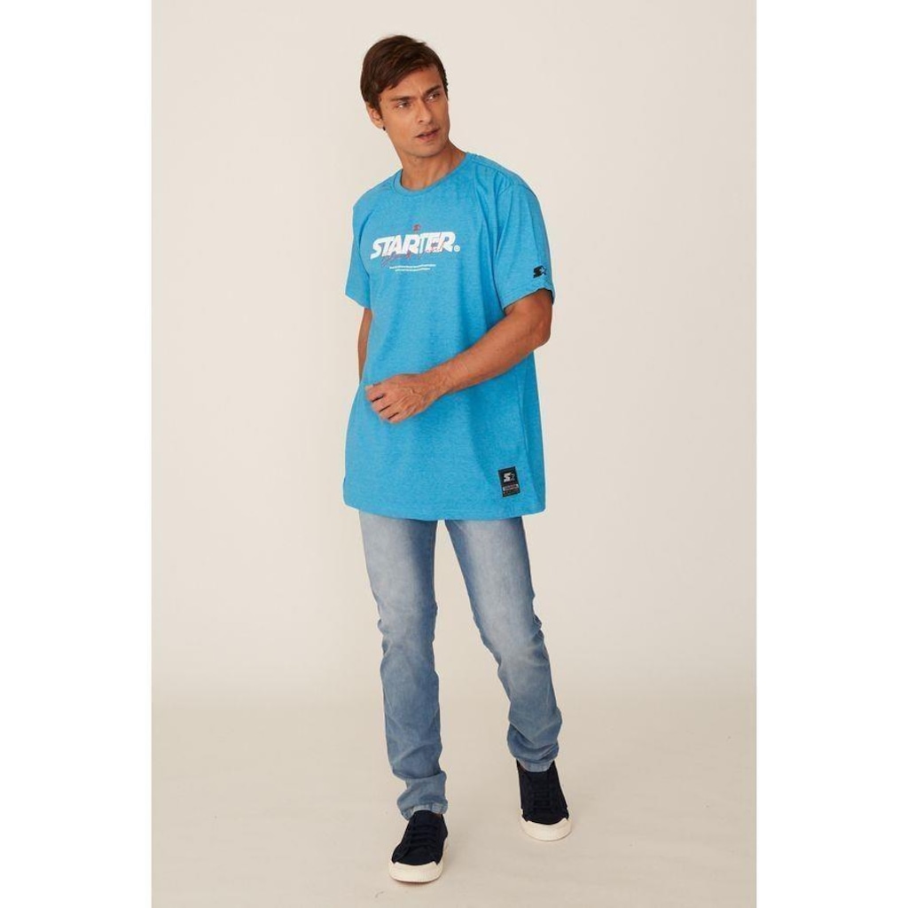 Imagem 3 do produto Camiseta Starter Estampada Azul Mescla - Masculino
