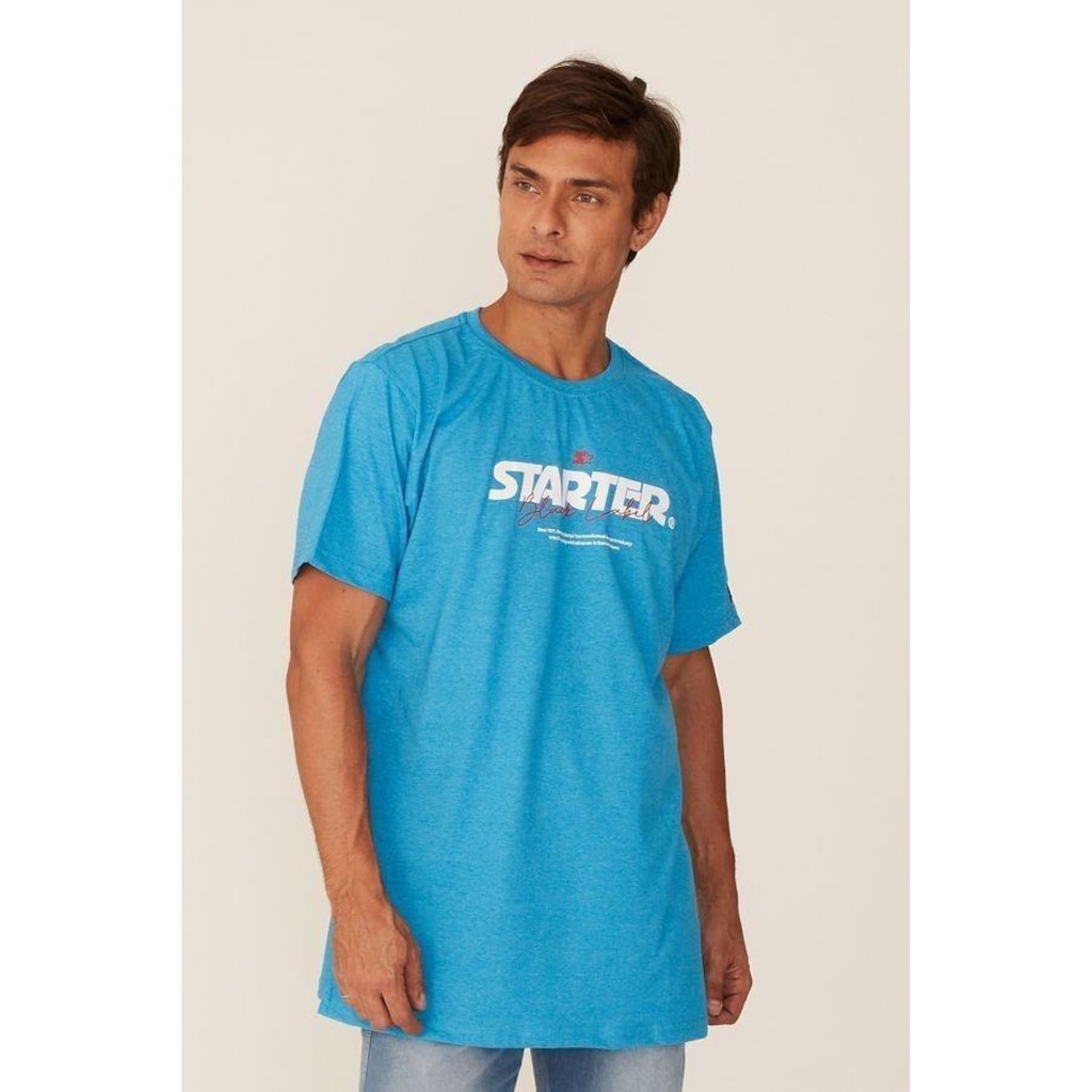 Imagem 4 do produto Camiseta Starter Estampada Azul Mescla - Masculino