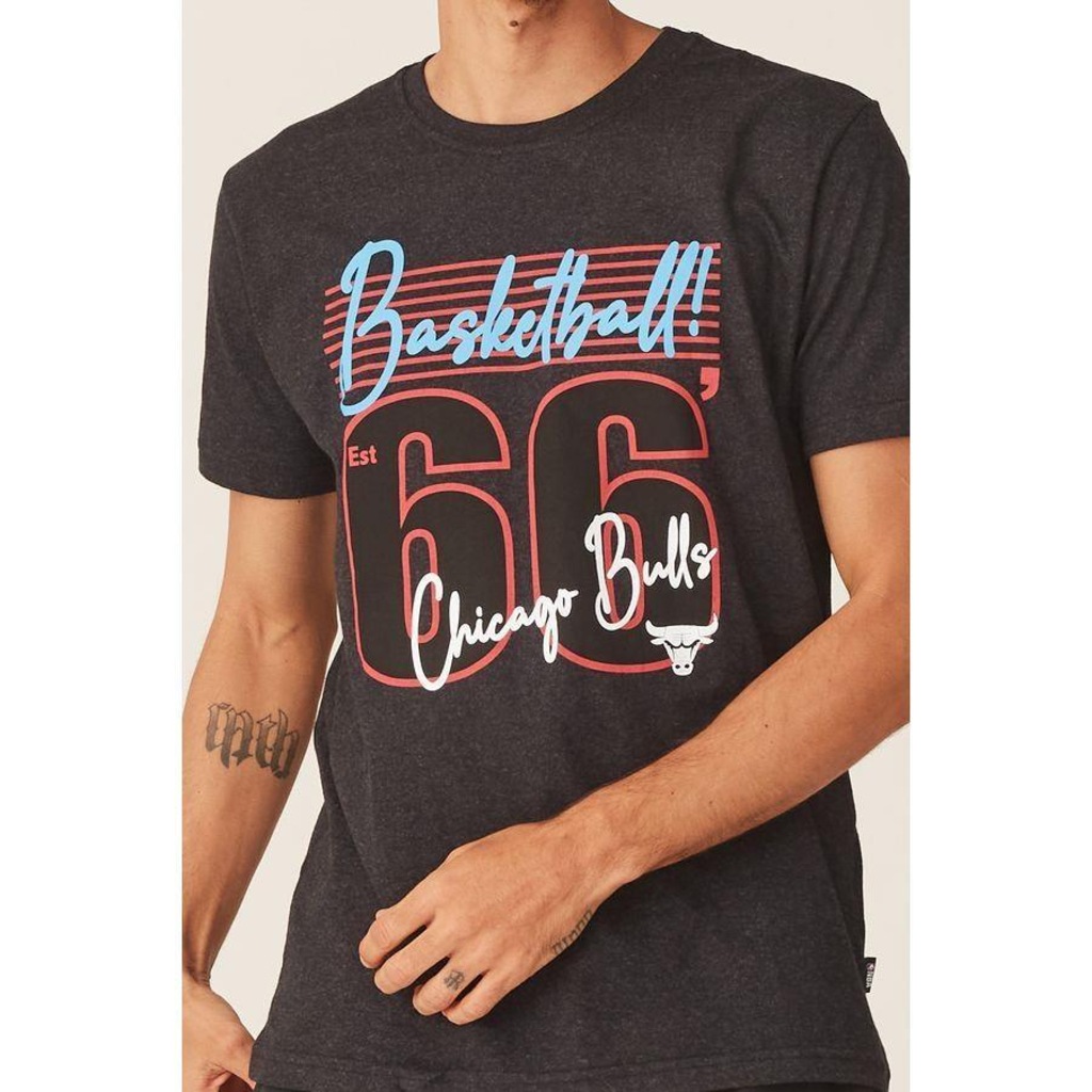 Imagem 2 do produto Camiseta NBA Estampada Chicago Bulls Casual - Masculina