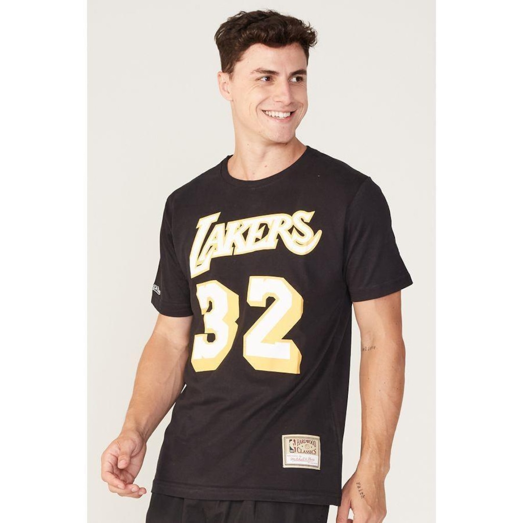 Imagem 3 do produto Camiseta Mitchell & Ness Estampada Los Angeles Lakers Magic Johnson - Masculina