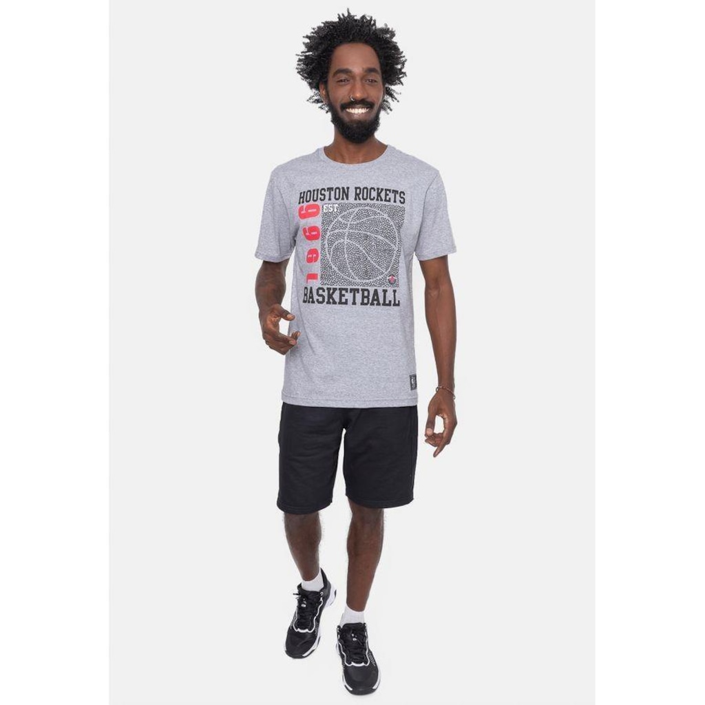 Imagem 2 do produto Camiseta Nba Since Time Houston Rockets Mescla - Masculina