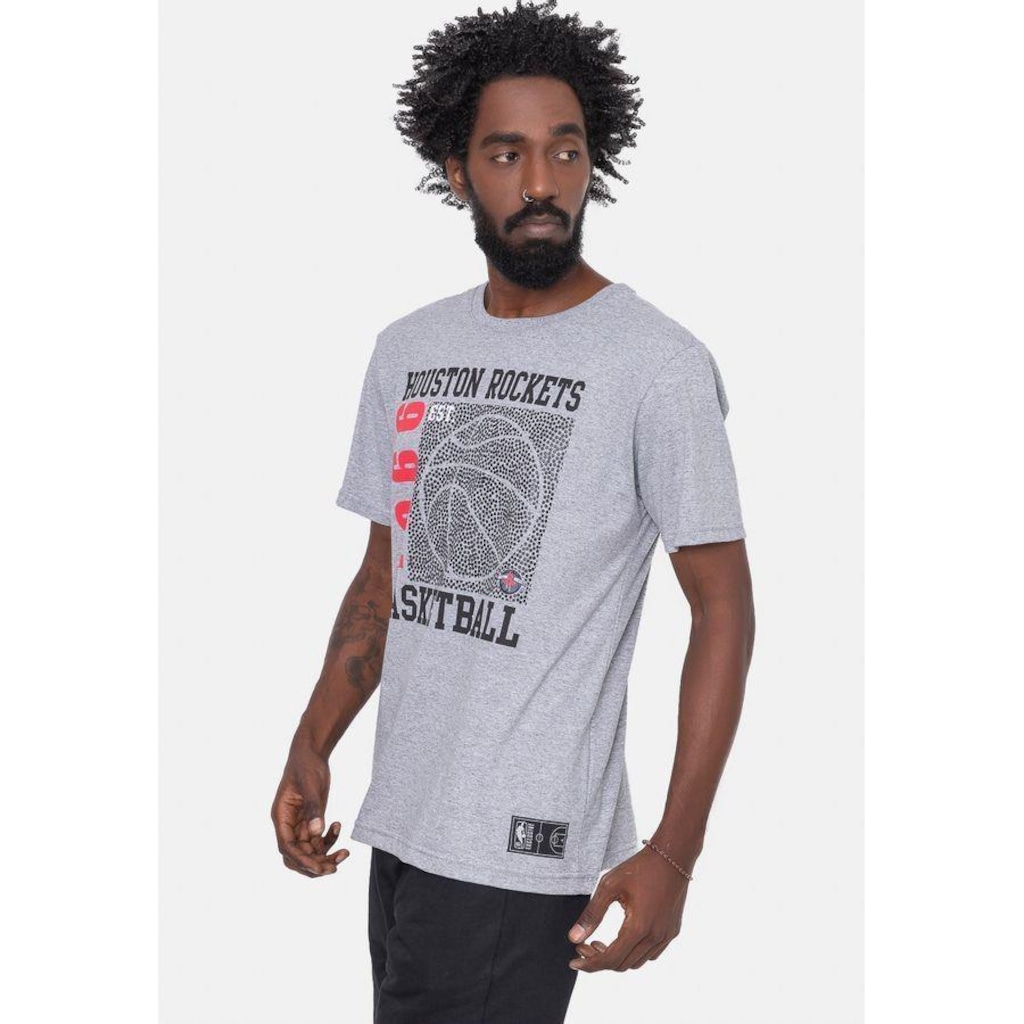 Imagem 3 do produto Camiseta Nba Since Time Houston Rockets Mescla - Masculina