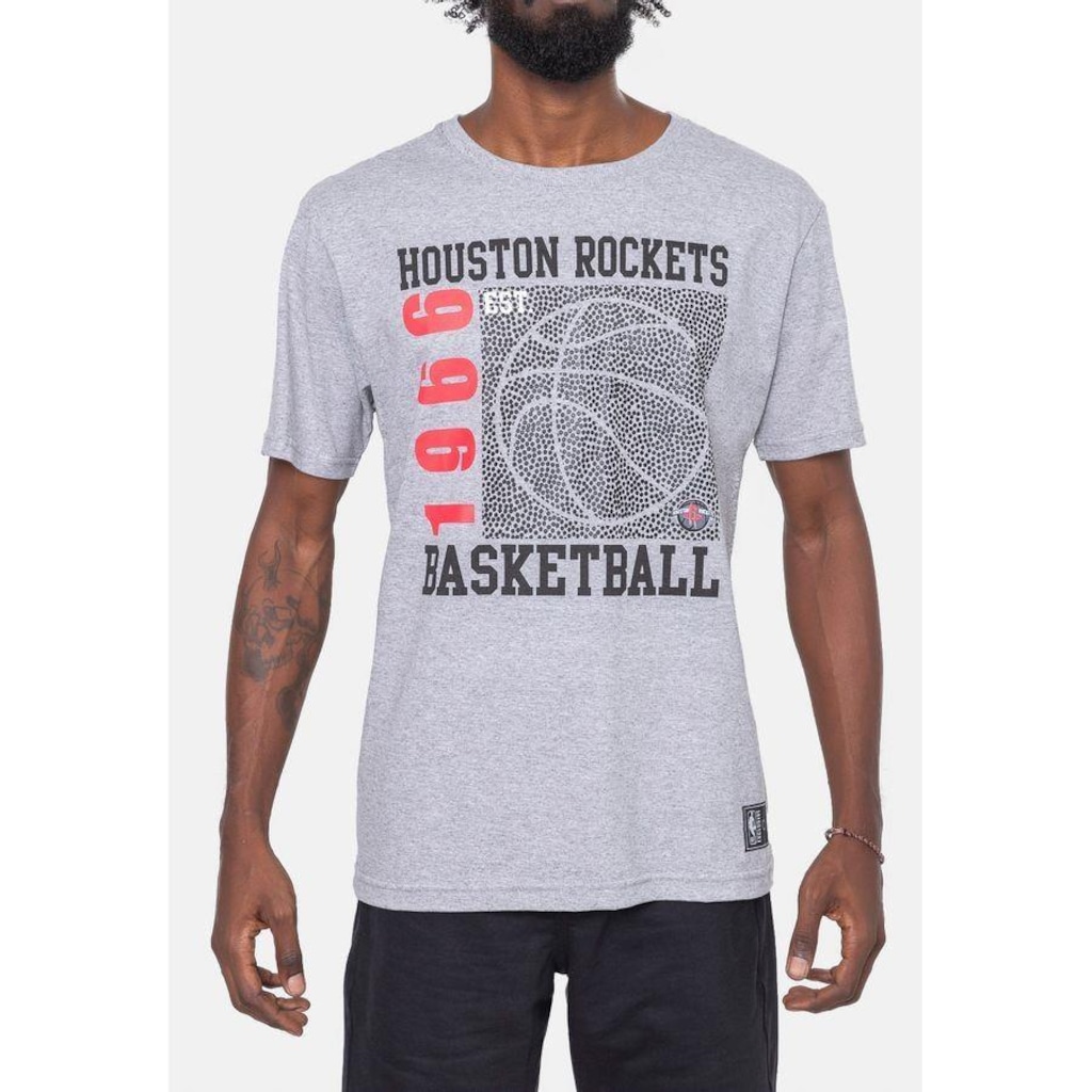 Camiseta Nba Since Time Houston Rockets Mescla - Masculina