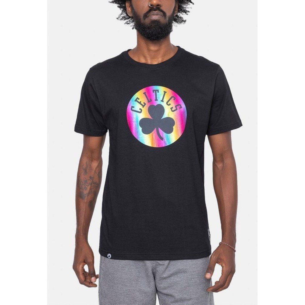 Camiseta NBA Rainbow Logo Boston Celtics - Masculina - Foto 1
