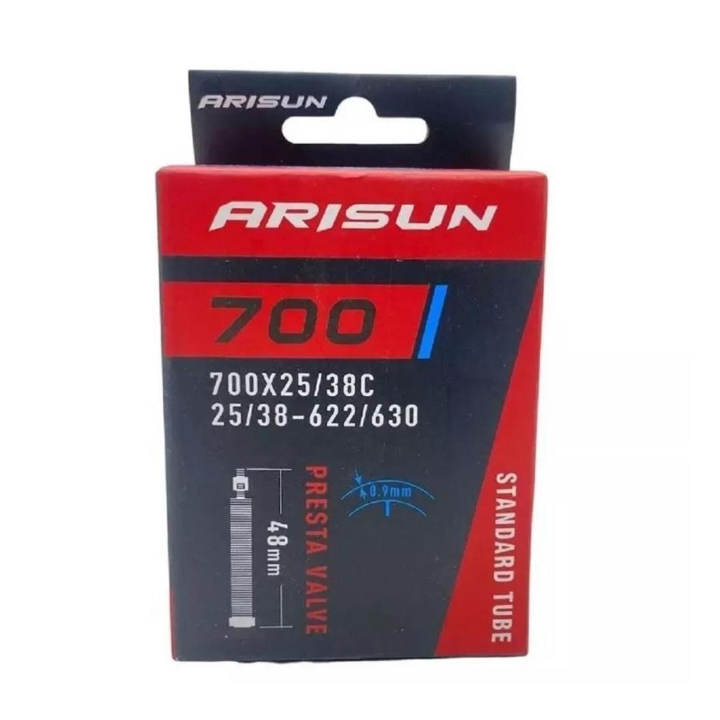 Imagem 2 do produto Kit 4X Câmaras de Ar 700 X 25/38 Bike Arisun Bico Fino 48 Mm