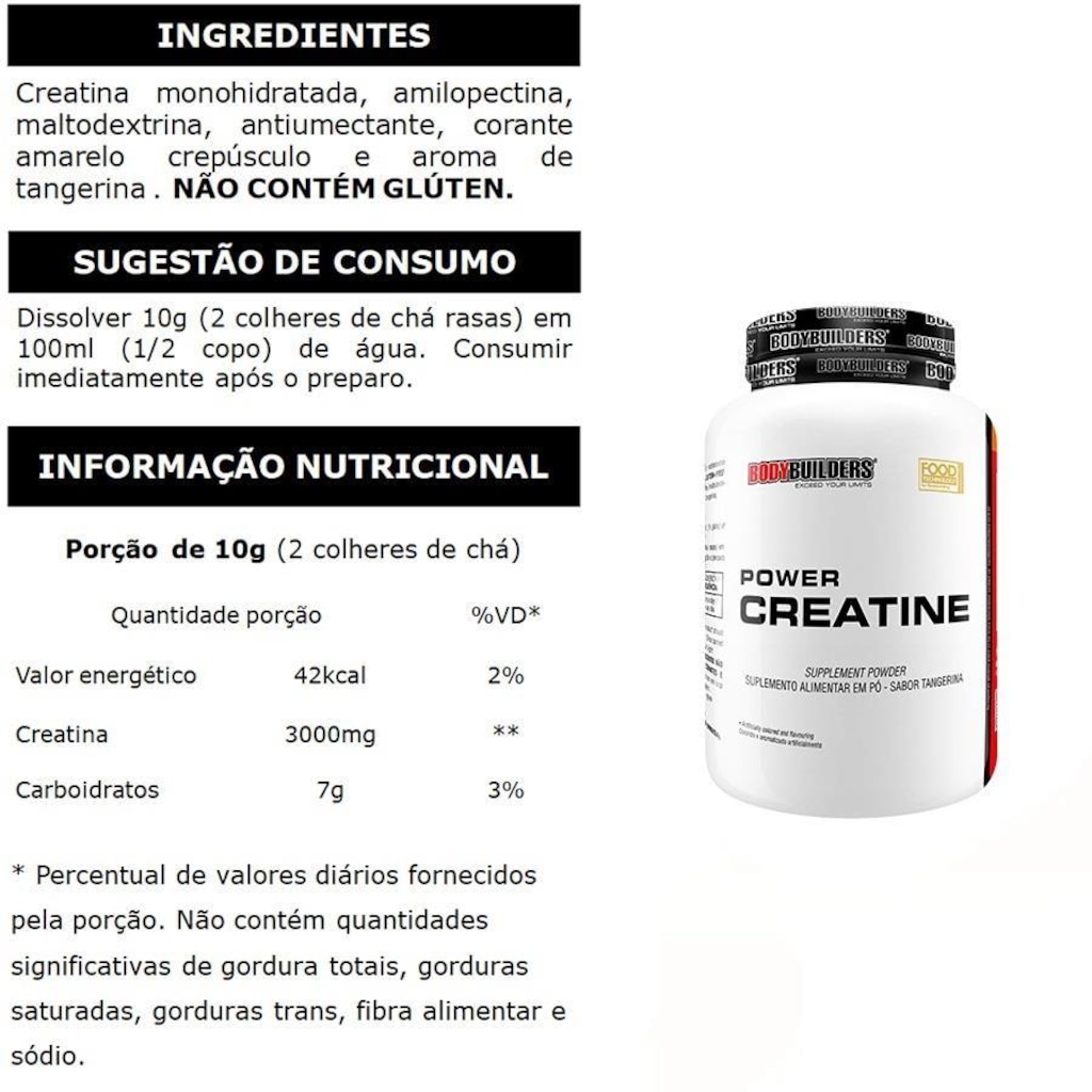 Imagem 5 do produto Kit Bodybuilders com Waxy Whey - Paçoca - 900g + Bcaa 4,5 - 100g + Creatinas 100g + Coqueteleira