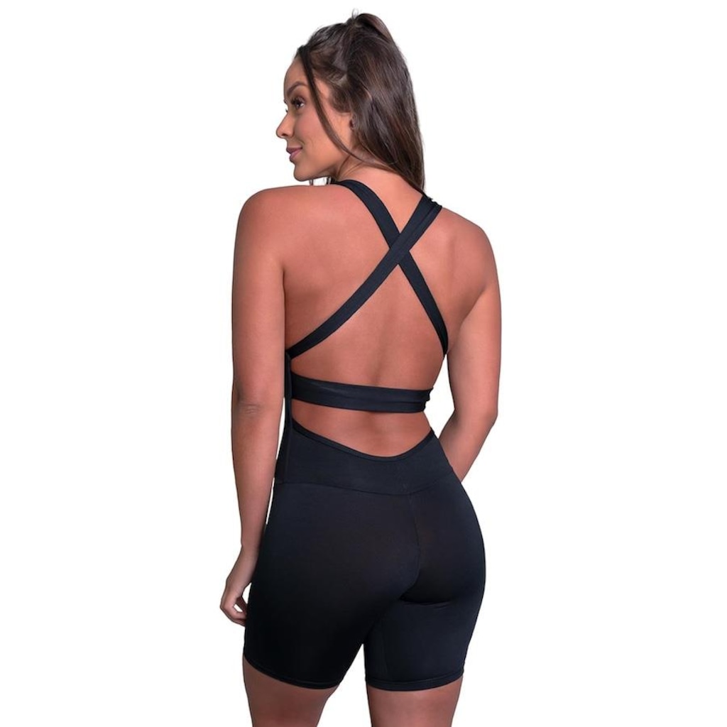 Imagem 3 do produto Macaquinho Mvb Modas Curto com Bojo Suplex Estampado - Feminino