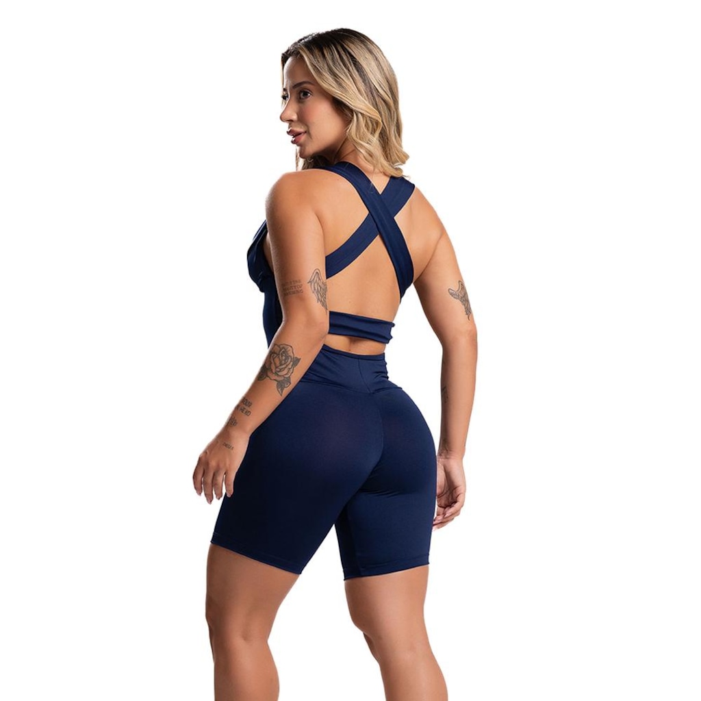 Imagem 3 do produto Macaquinho Mvb Modas Curto com Bojo Suplex Estampado - Feminino