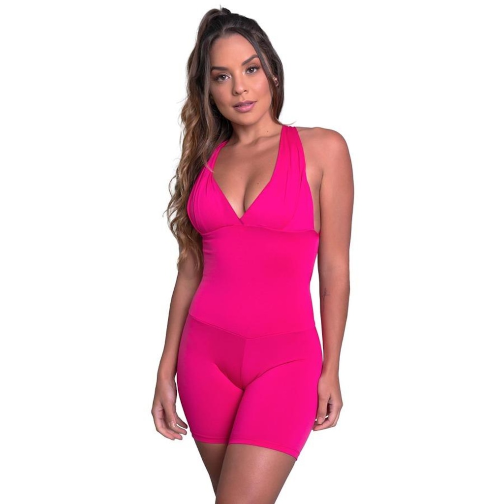 Imagem 3 do produto Macaquinho Mvb Modas Curto com Bojo Suplex Estampado - Feminino