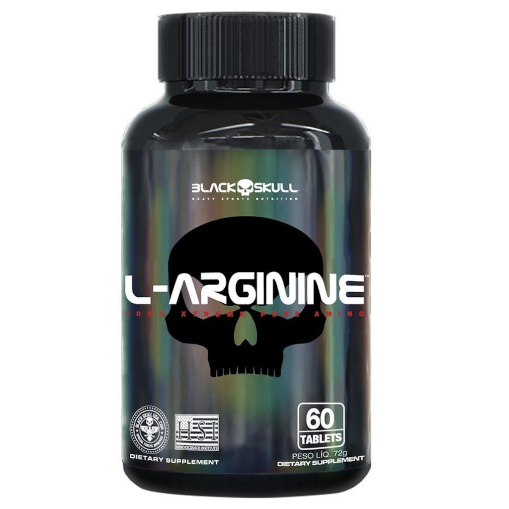 L-ARGININE - AMINOÁCIDO - 60 TABLETES - BLACK SKULL