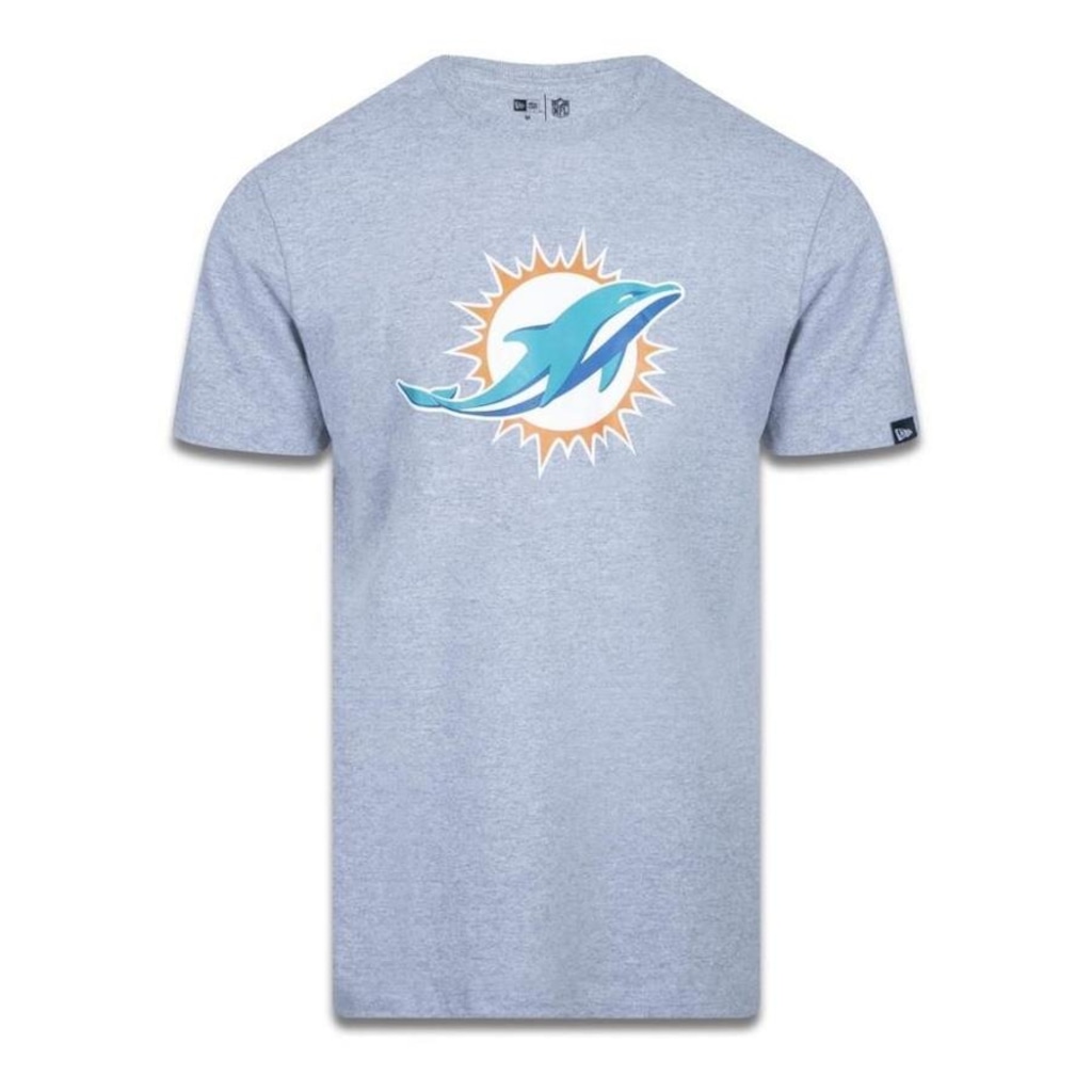 Camiseta New Era Miami Dolphins Logo Time Nfl - Masculina